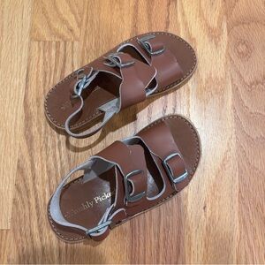 Freshly Picked Brown Leather Buckle Sandals | Toddler Size 8 GUC